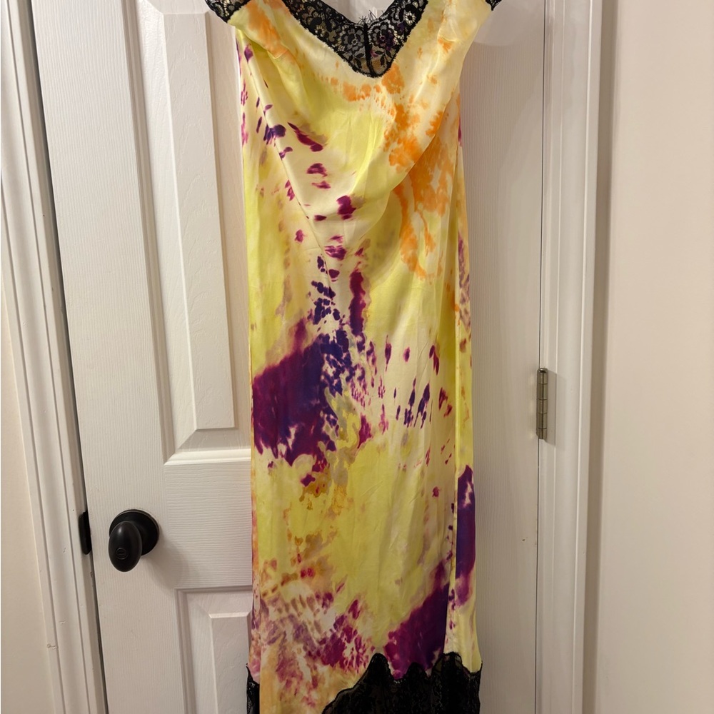 L'Academie Yellow and Orange Midi Dress - Picture 3 of 5